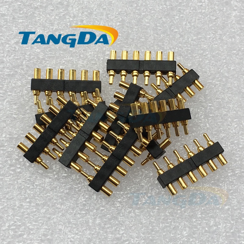 Tangda 포고 핀 커넥터 6pin 6 p 1.8*8mm 스프링 핀 커넥터 pogopin 고전류 커넥터 골무 무료 배송 a.